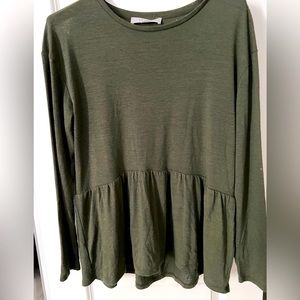 Loft ruffle bottom top